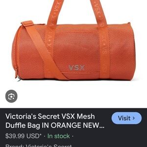 Victoria's Secret Coral Mesh Duffle Bag